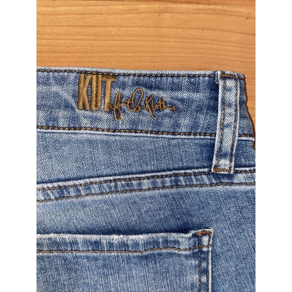Kut From The Kloth Shorts Womens 8 Blue Kity Boyfriend Distressed Cutoff Casual - Picture 6 of 9